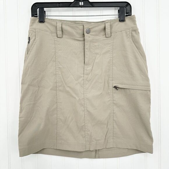 Duluth Trading Skort Womens 6 Dry On The Fly Beige Active Skirt/Shorts Gorpcore - Picture 1 of 8